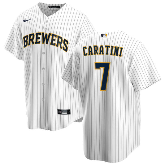 Victor Caratini Milwaukee Brewers Nike Alternate Replica Jersey - White