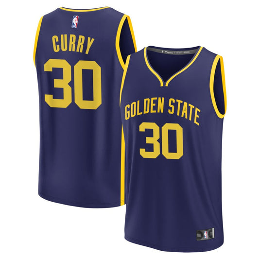 Stephen Curry Golden State Warriors Fanatics Branded Youth 2022/23 Fast Break Replica Jersey - Statement Edition - Navy