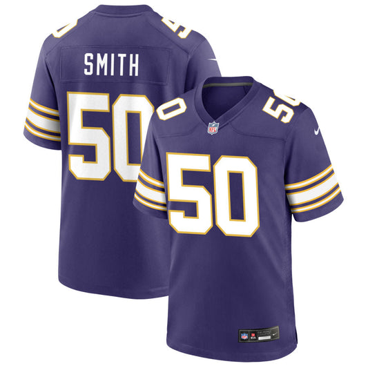 T.J. Smith Minnesota Vikings Nike Classic Game Jersey - Purple