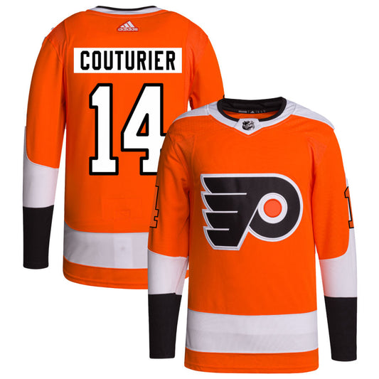 Sean Couturier Philadelphia Flyers adidas Home Primegreen Authentic Pro Jersey - Orange