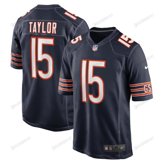 Trent Taylor 15 Chicago Bears Men Team Game Jersey - Navy