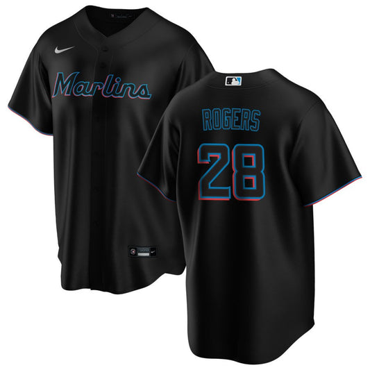 Trevor Rogers Miami Marlins Nike Alternate Replica Jersey - Black