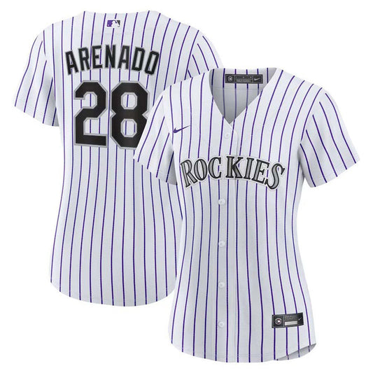 Women's Colorado Rockies Nolan Arenado Replica Home Jersey - White