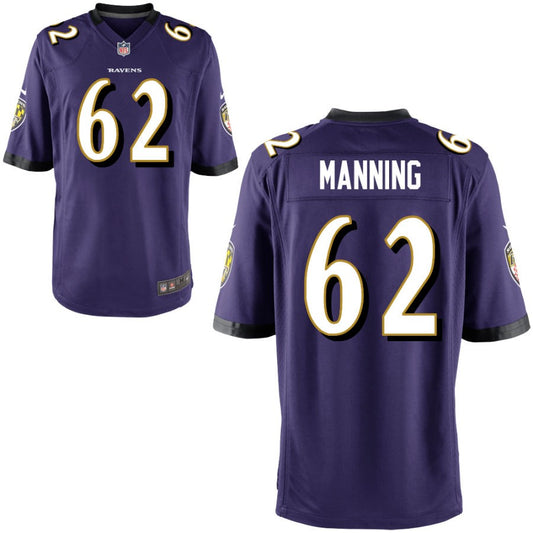 Tashawn Manning Baltimore Ravens Nike Youth Game Jersey - Purple