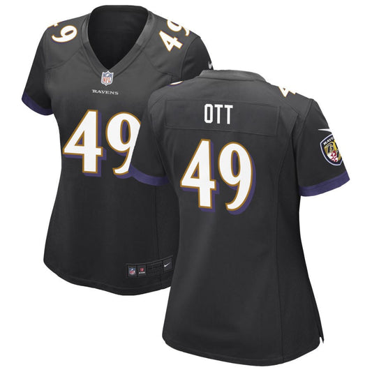 Tyler Ott Baltimore Ravens Nike Women's Alternate Game Jersey - Black