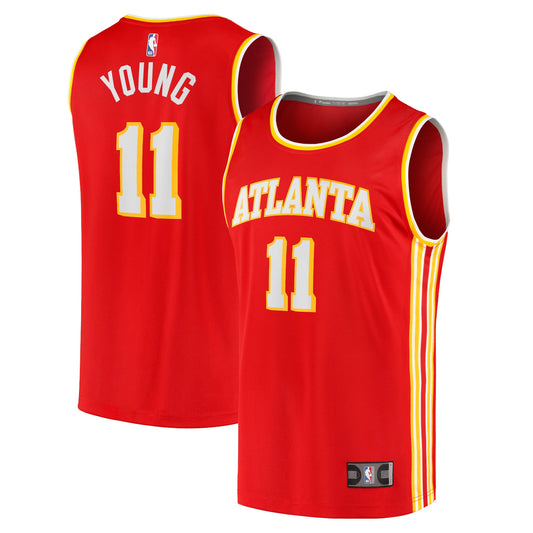 Trae Young Atlanta Hawks Fanatics Branded Youth 2020/21 Fast Break Player Jersey - Red - Icon Edition