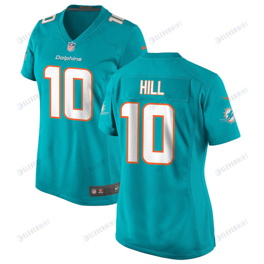 Tyreek Hill 10 Miami Dolphins Game Women Jersey - Aqua Jersey