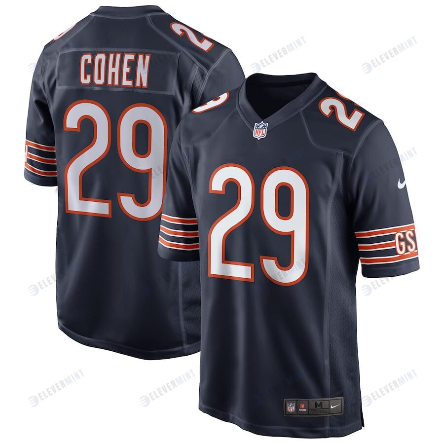 Tarik Cohen 29 Chicago Bears Men Game Jersey - Navy