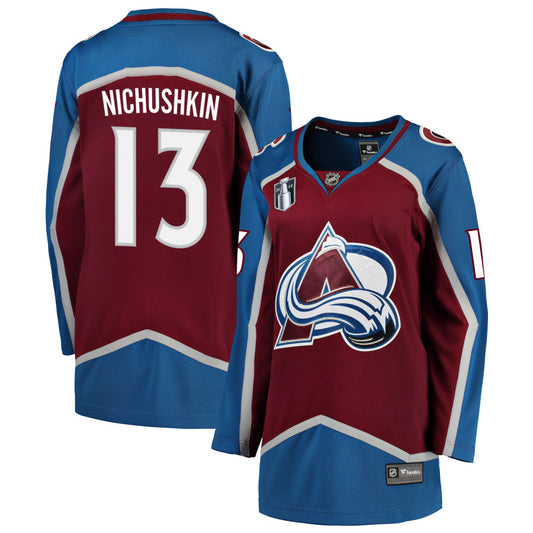 Valeri Nichushkin Colorado Avalanche Fanatics Branded Women's Home 2022 Stanley Cup Final Breakaway Jersey - Burgundy