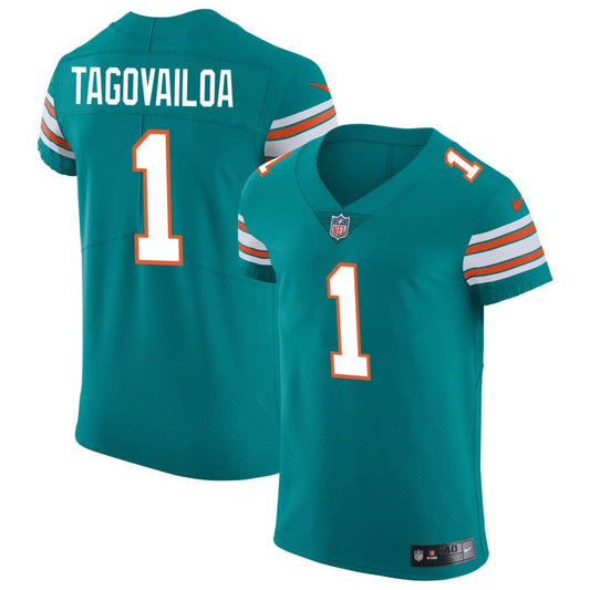 Tua Tagovailoa Miami Dolphins Nike Elite Vapor Untouchable Jersey - Aqua