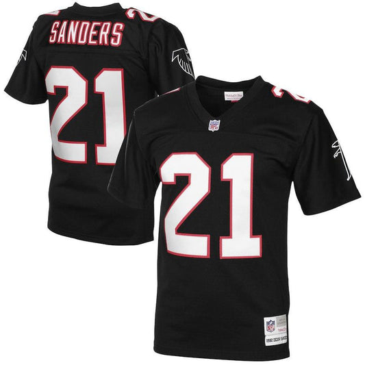 Youth Atlanta Falcons Deion Sanders Mitchell & Ness Black 1992 Retired Player Vintage Replica Jersey