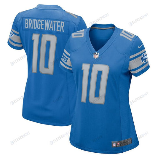 Teddy Bridgewater 10 Detroit Lions Women Team Game Jersey - Blue