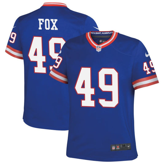 Tomon Fox New York Giants Nike Youth Classic Game Jersey - Royal