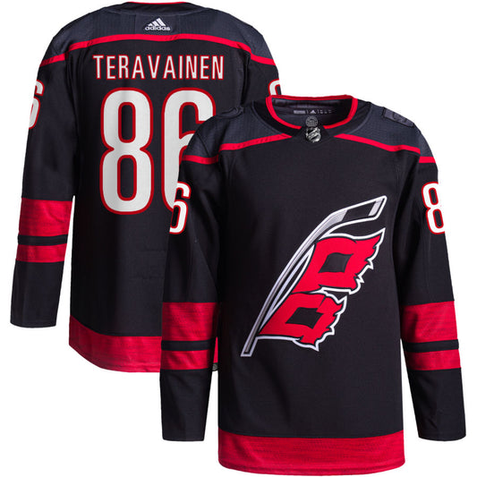 Teuvo Teravainen Carolina Hurricanes adidas Alternate Primegreen Authentic Pro Jersey - Black