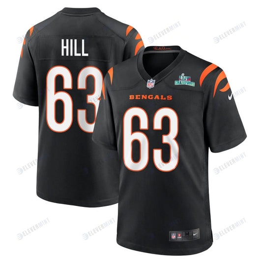 Trey Hill 63 Cincinnati Bengals Super Bowl LVII Champions Men Game Jersey - Black