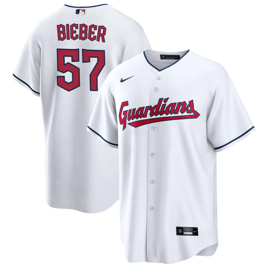 Shane Bieber Cleveland Guardians Nike Replica Jersey - White