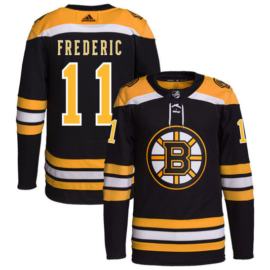 Trent Frederic Boston Bruins adidas Home Primegreen Authentic Pro Jersey - Black