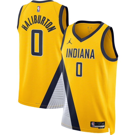 Tyrese Haliburton Indiana Pacers Jordan Brand Unisex Swingman Jersey - Statement Edition - Gold