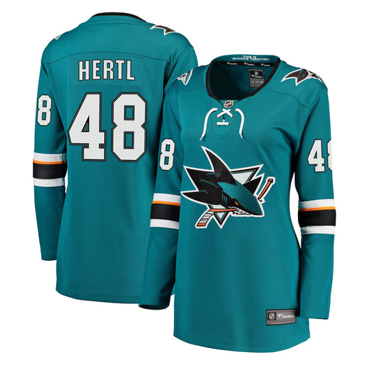 Tomas Hertl San Jose Sharks Fanatics Branded Women's Breakaway Jersey - Teal