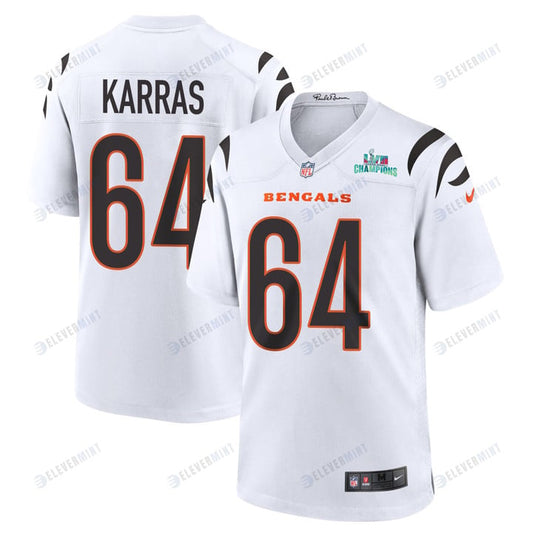 Ted Karras 64 Cincinnati Bengals Super Bowl LVII Champions Men Game Jersey - White