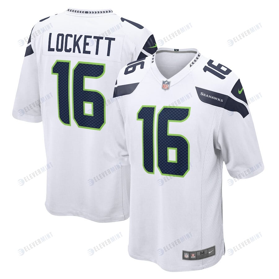 Tyler Lockett 16 Seattle Seahawks Men Game Jersey - White