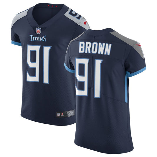 Shakel Brown Tennessee Titans Nike Vapor Untouchable Elite Jersey - Navy