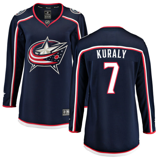 Sean Kuraly Columbus Blue Jackets Fanatics Branded Women's Home Breakaway Jersey - Navy