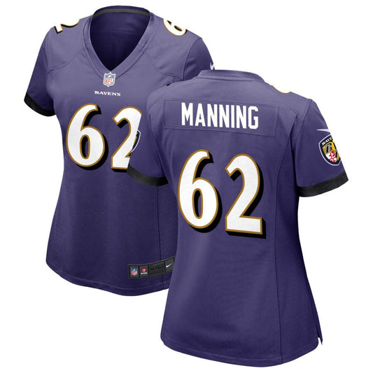 Tashawn Manning Baltimore Ravens Nike Women's Game Jersey - Purple