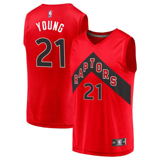 Thaddeus Young Toronto Raptors Fanatics Branded 2020 Fast Break Replica Jersey - Icon Edition - Red