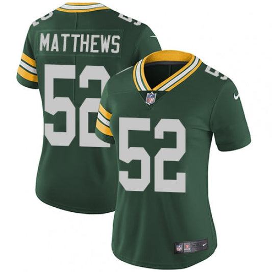 Women's Green Bay Packers Clay Matthews Limited Player Jersey Green