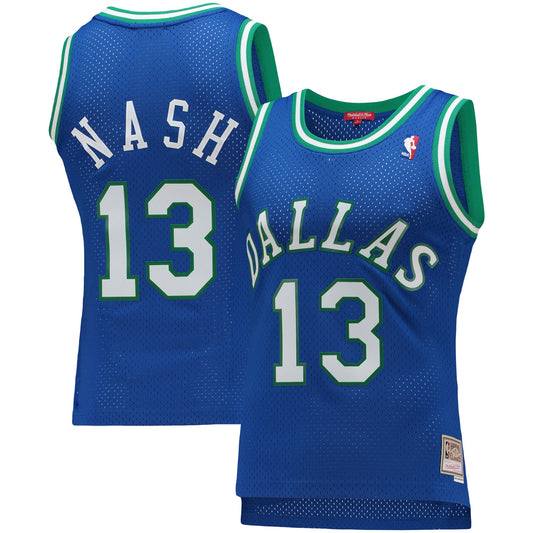 Steve Nash Dallas Mavericks Mitchell & Ness Women's 1998-99 Hardwood Classics Swingman Jersey - Blue