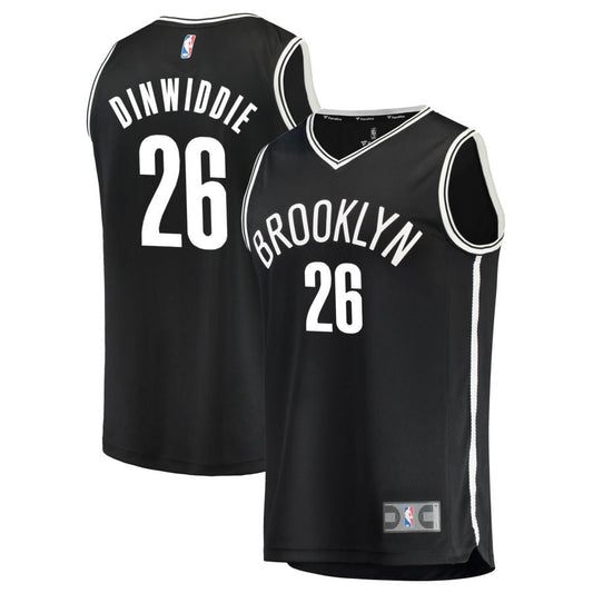 Spencer Dinwiddie Brooklyn Nets Fanatics Branded Fast Break Replica Jersey Black - Icon Edition