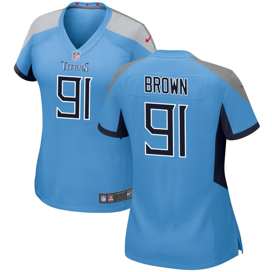 Shakel Brown Tennessee Titans Nike Women's Alternate Game Jersey - Light Blue