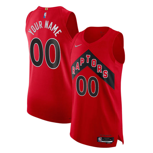 Toronto Raptors Nike 2021/22 Diamond Authentic Custom Jersey - Icon Edition - Red