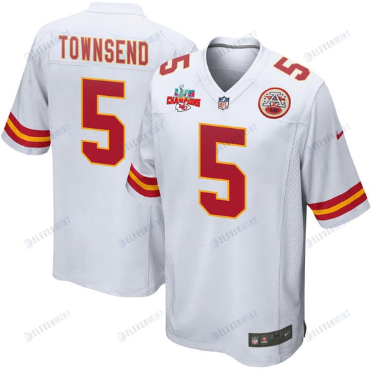 Tommy Townsend 5 Kansas City Chiefs Super Bowl LVII Champions 3 Stars Men Game Jersey - White