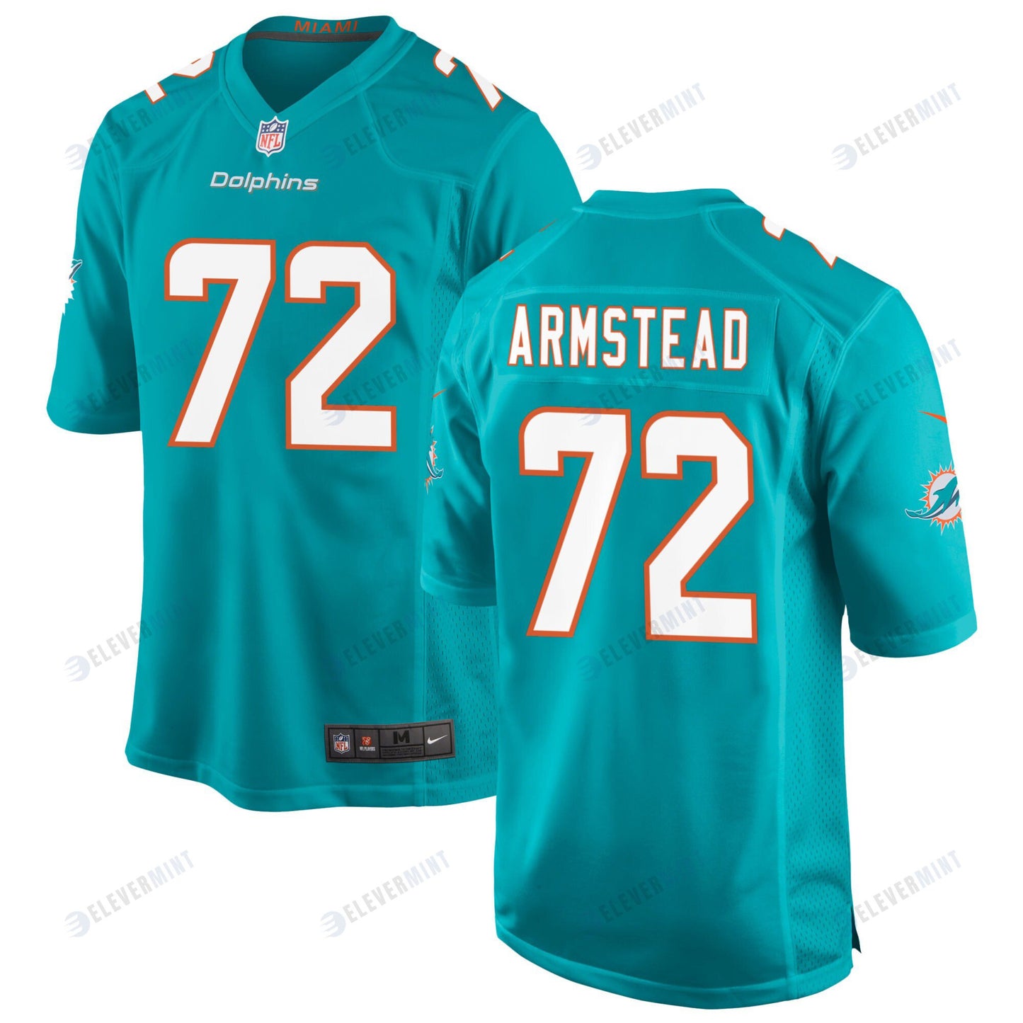 Terron Armstead 72 Miami Dolphins Game Men Jersey - Aqua Jersey