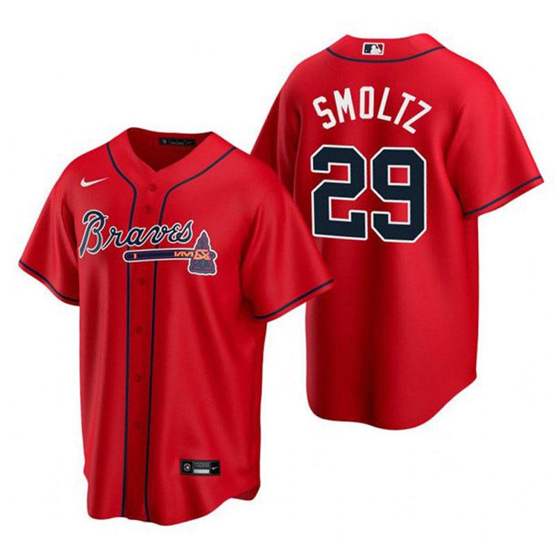 Youth Atlanta Braves John Smoltz Replica Alternate Jersey - Red