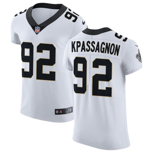 Tanoh Kpassagnon New Orleans Saints Nike Vapor Untouchable Elite Jersey - White