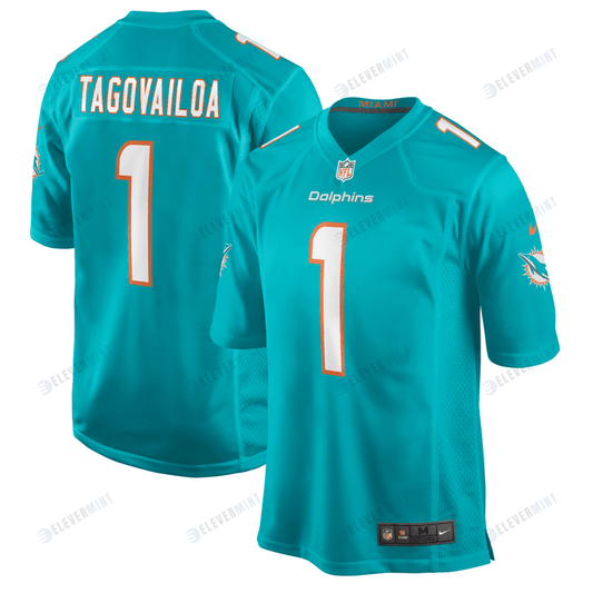 Tua Tagovailoa Miami Dolphins Game Jersey - Aqua Jersey