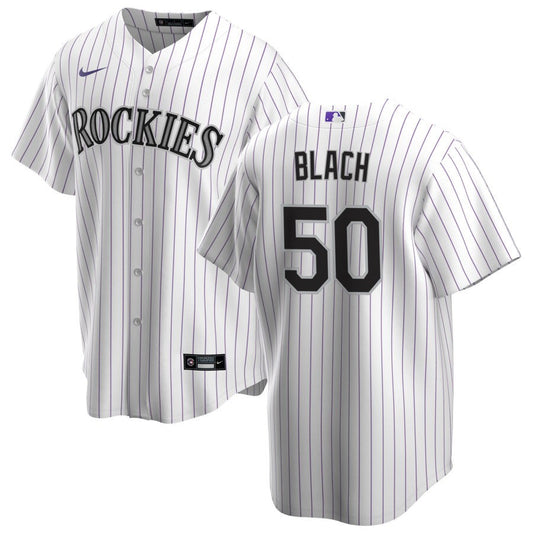 Ty Blach Colorado Rockies Nike Home Replica Jersey - White