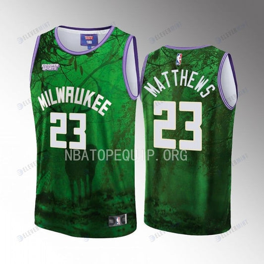 Wesley Matthews 23 Milwaukee Bucks NBA & KidSuper Studios Unisex Hometown Jersey