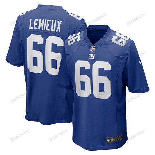 Shane Lemieux 66 New York Giants Game Jersey - Royal