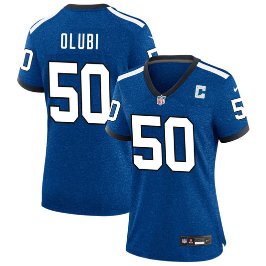 Segun Olubi Indianapolis Colts Nike Women's Indiana Nights Alternate Game Jersey - Royal